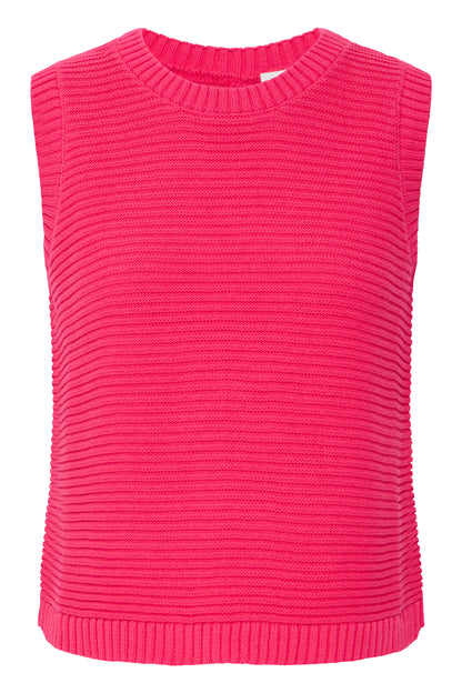 ICHI - DOTTIES - Knitted bow back sleeveless top