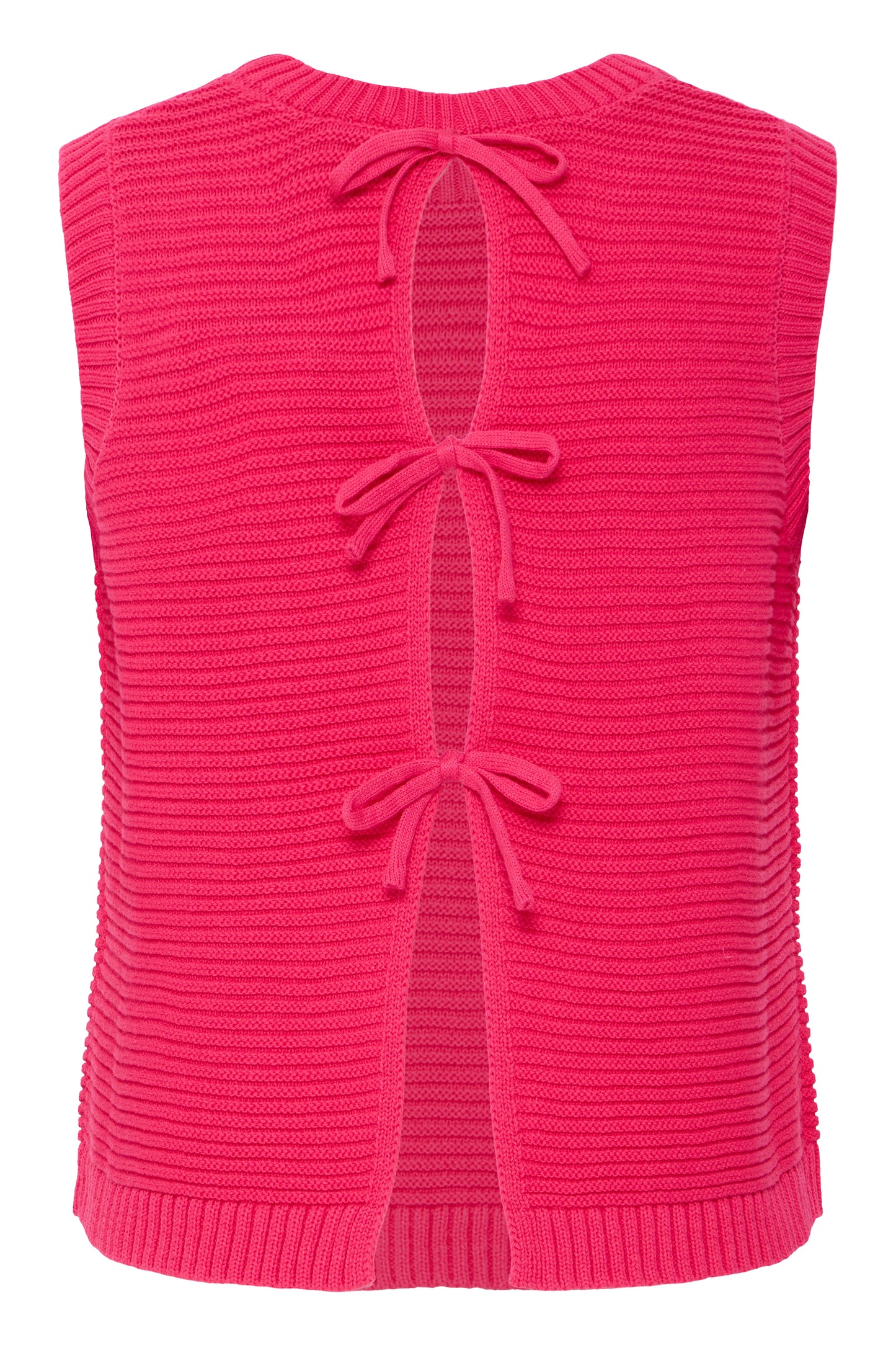 ICHI - DOTTIES - Knitted bow back sleeveless top