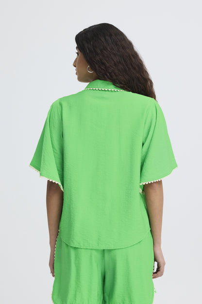 ICHI - LENI - Scalloped edge shirt