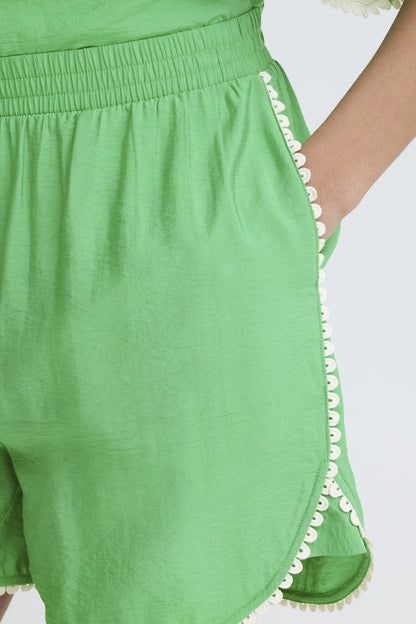 ICHI - LENI - Scalloped edge shorts