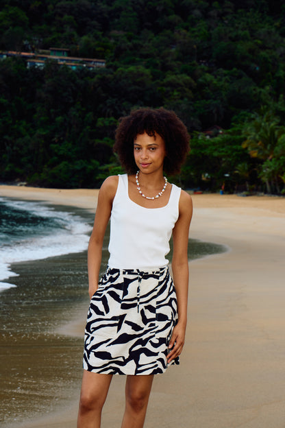 ICHI - Linen Mini skirt