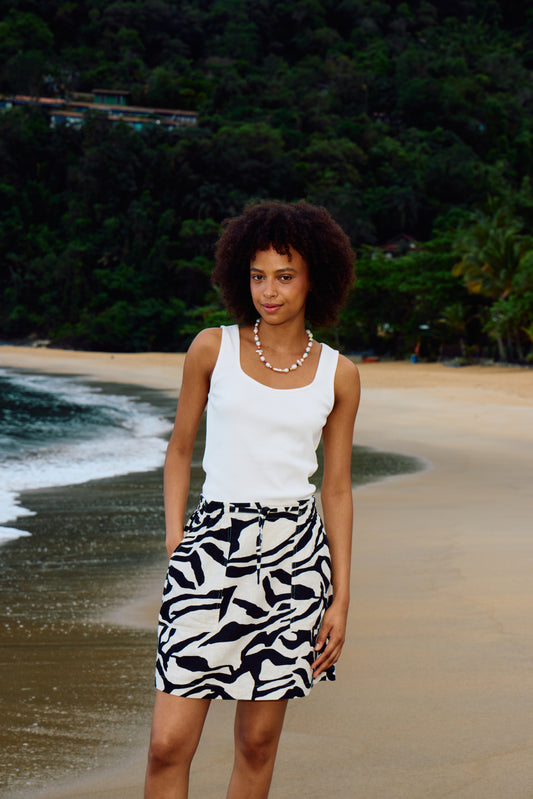 ICHI - Linen Mini skirt