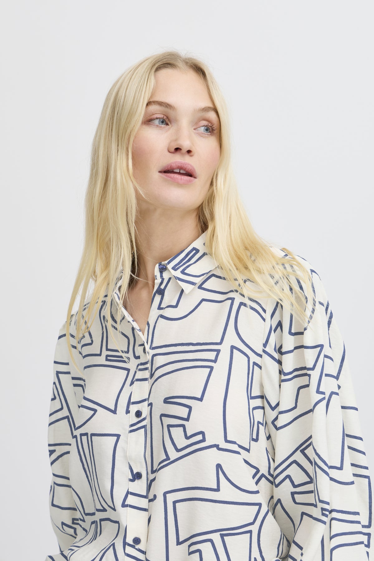 B.Young - ILYA - Printed button front shirt