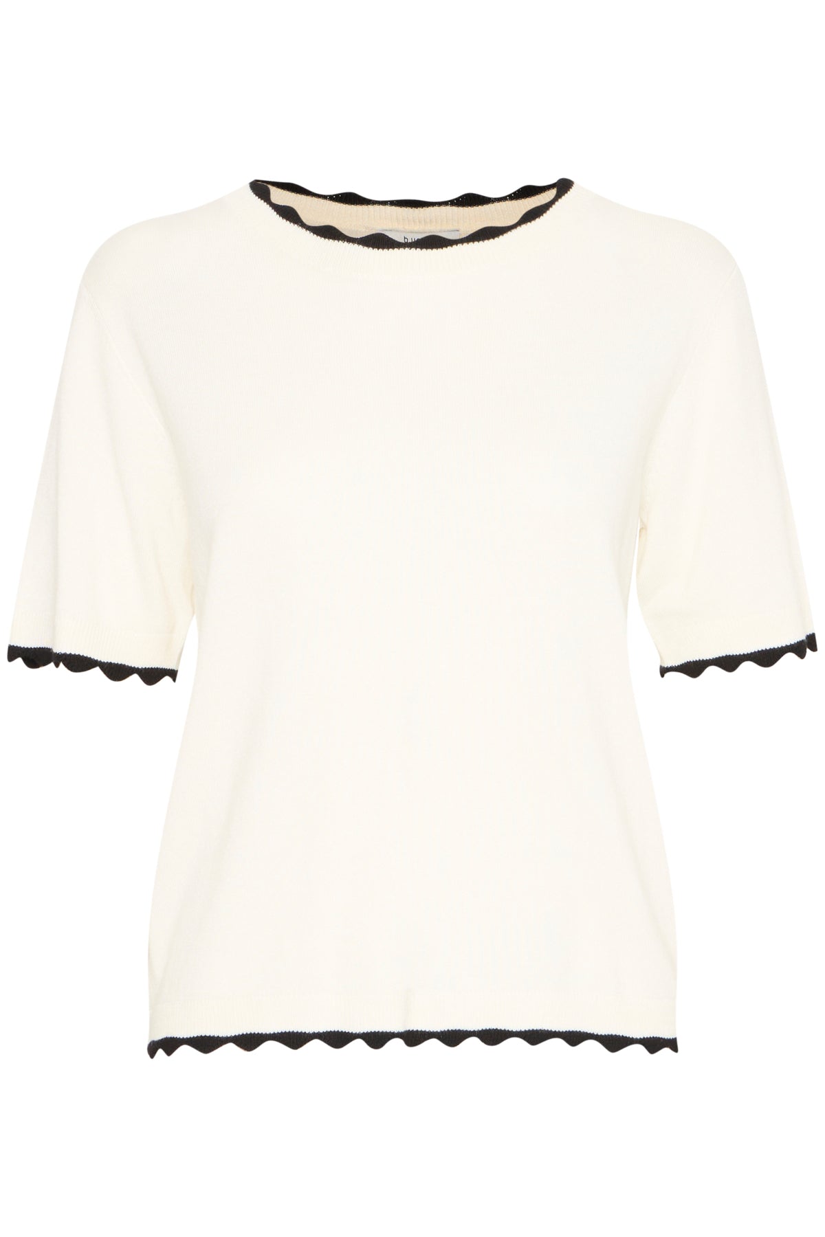 B.young - OMANJA - Scallop edge short sleeve knit