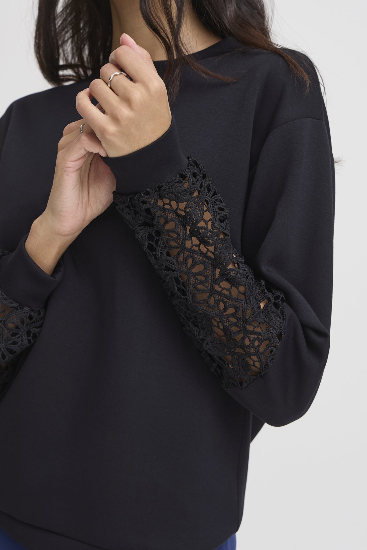 B.Young - PUSTI LACE - Lace detail sweater