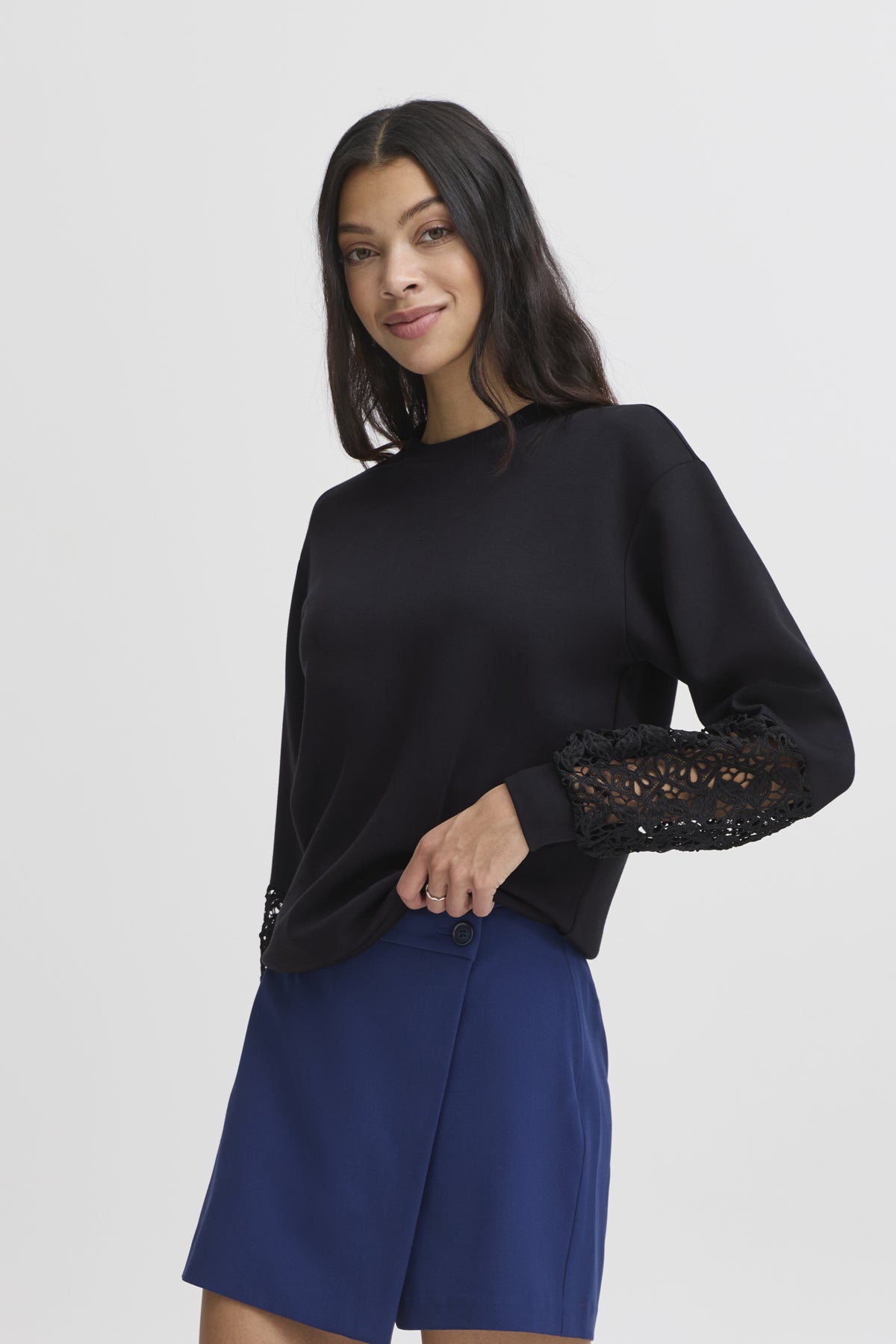 B.Young - PUSTI LACE - Lace detail sweater