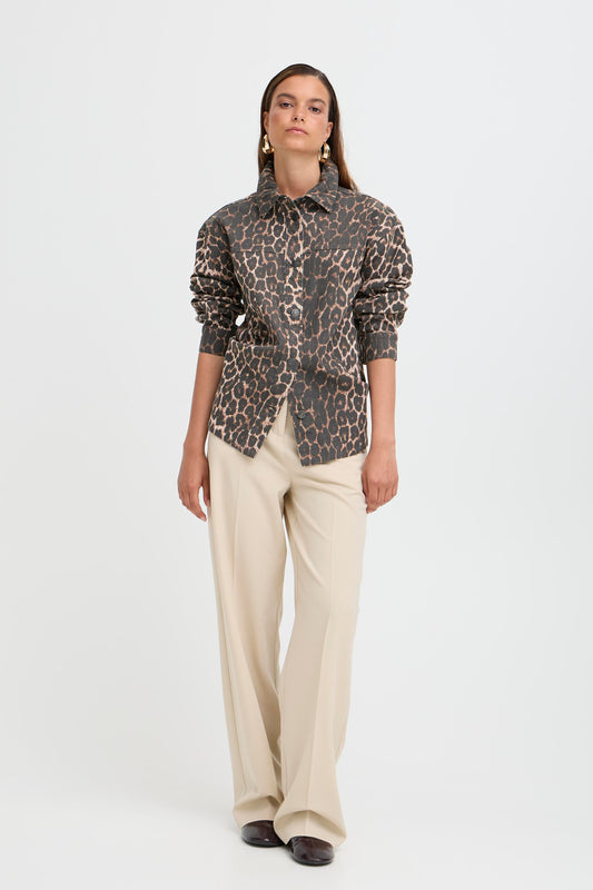 B.Young - KENNA - Leopard print overshirt Shacket