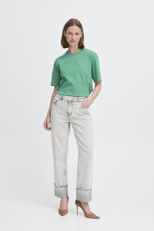 B.Young - KEFFINI - High waist turn up ankle length jeans