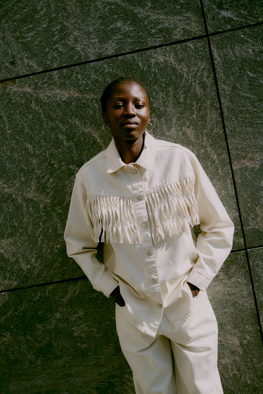 B.Young - LORAX - Tassel denim Shacket