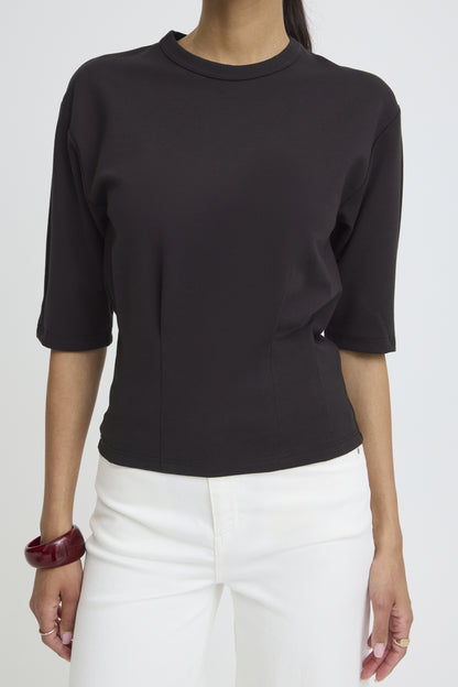 B.Young - SEANO - Tuck detail super soft top in Black