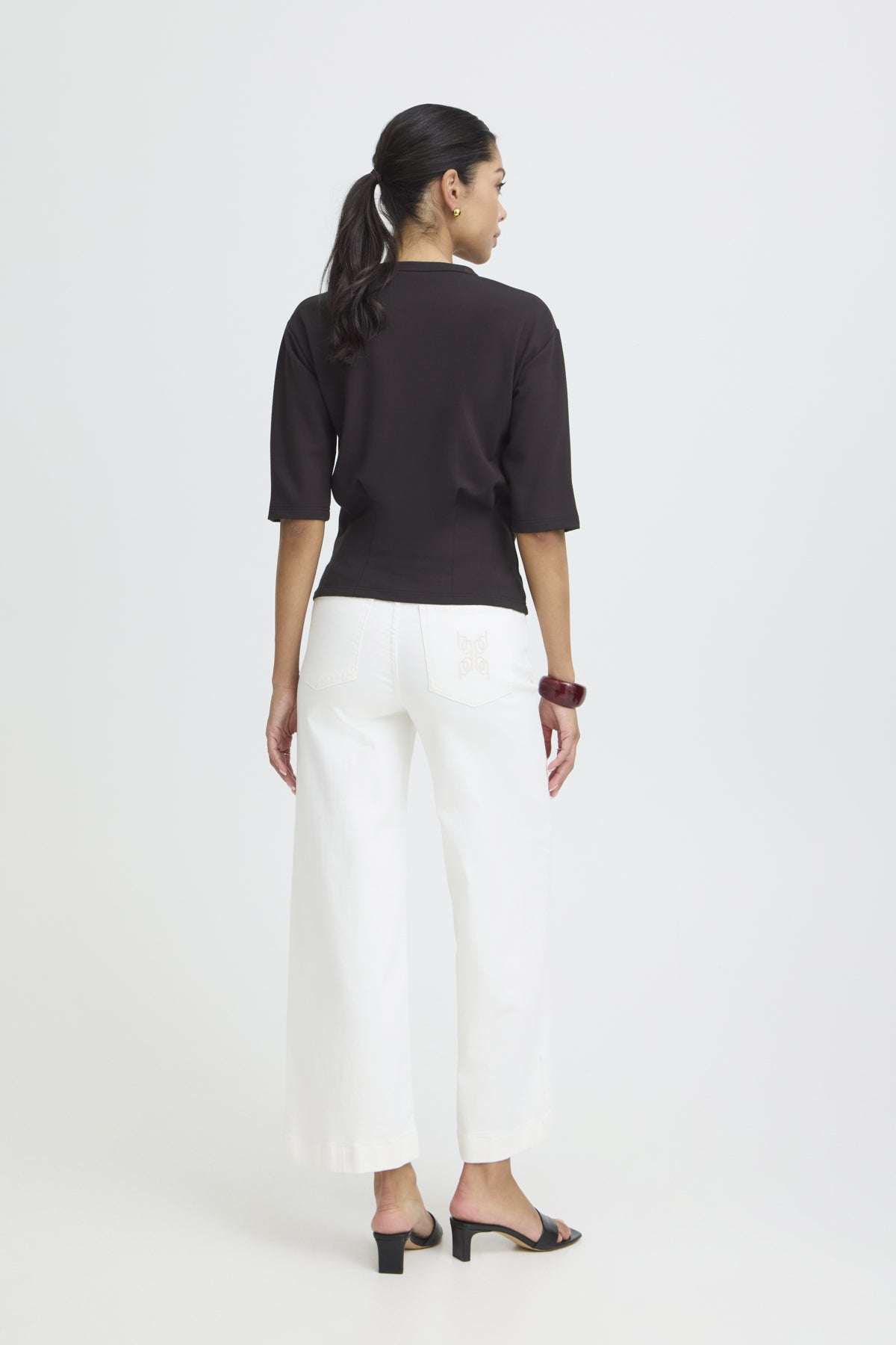 B.Young - SEANO - Tuck detail super soft top in Black