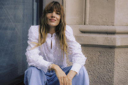 B.Young - ISABEAU - Appliqué Daisy shirt