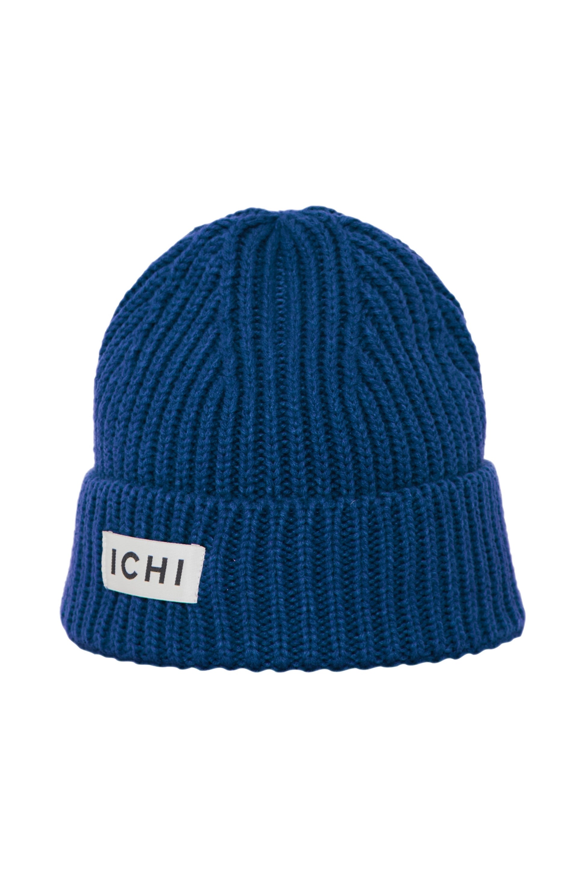  ICHI - EMMA - Knitted logo beanie hat - Blue image 4