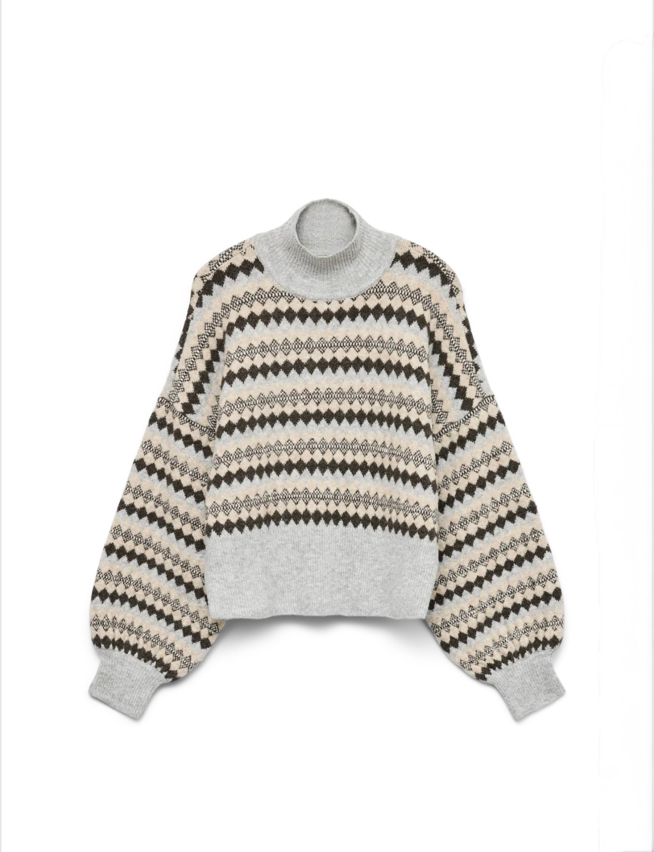 Vero Moda - GAIVA - Printed high neck knitted jumper
