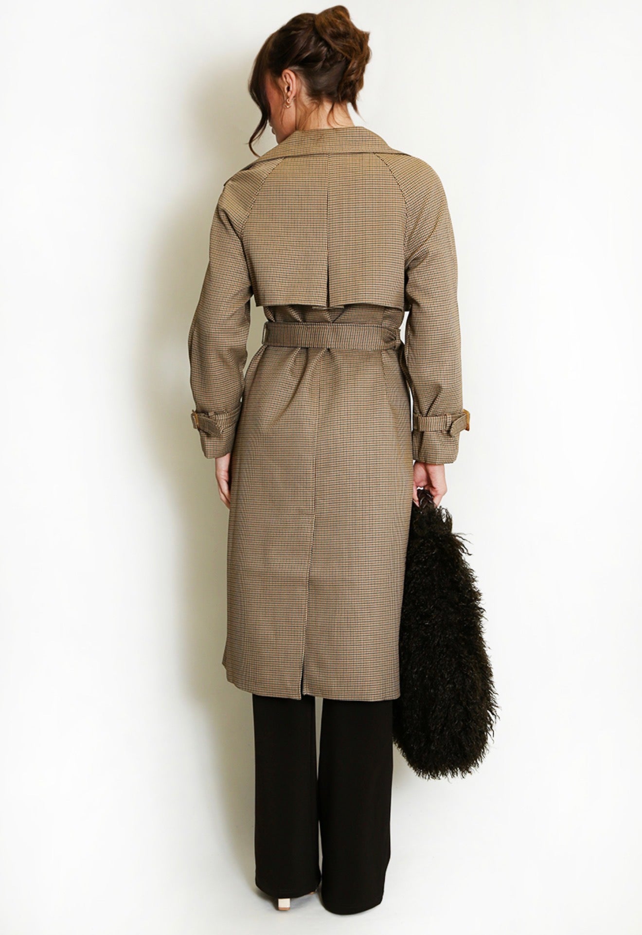 NICOLA - Checked trench coat