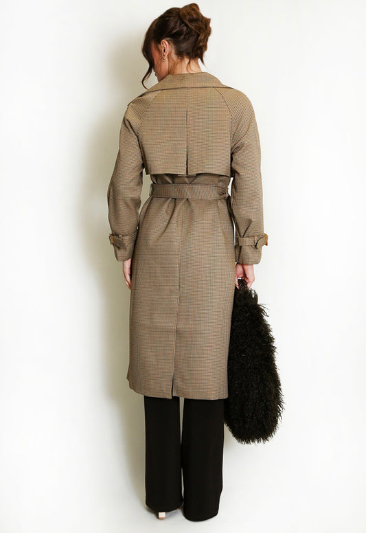 NICOLA - Checked trench coat