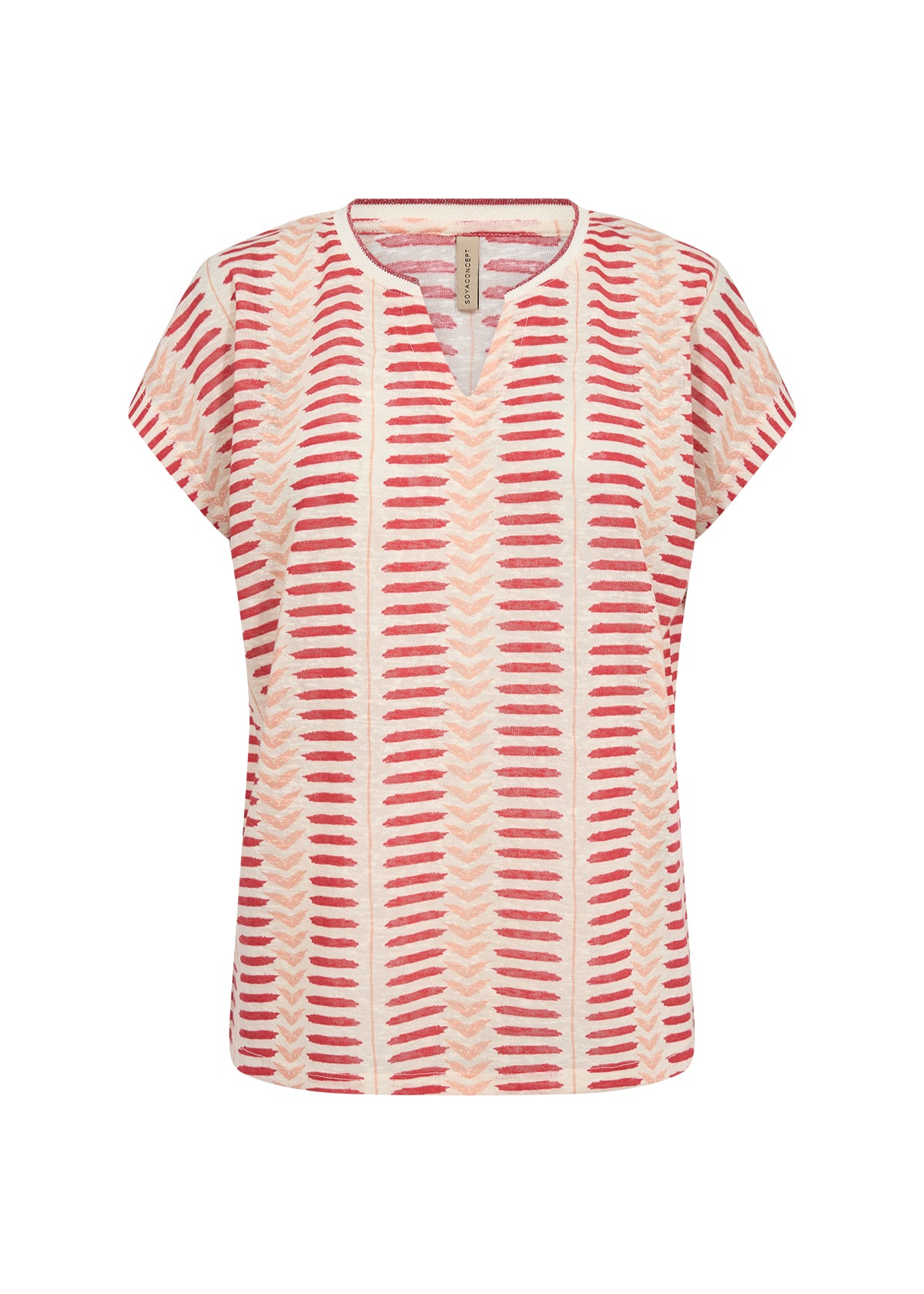 Soya Concept - ARETHA 45 - V.Neck printed cap sleeve top