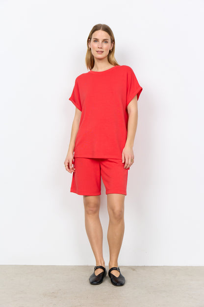 Soya Concept - BANU 306 - Short sleeve drawstring side sweater