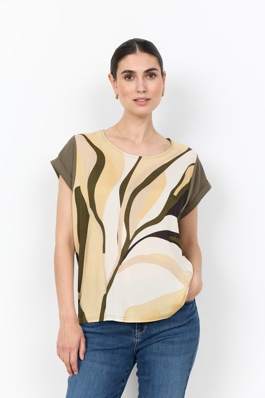 Soya Concept - GAIL 2 - Cap sleeve abstract top