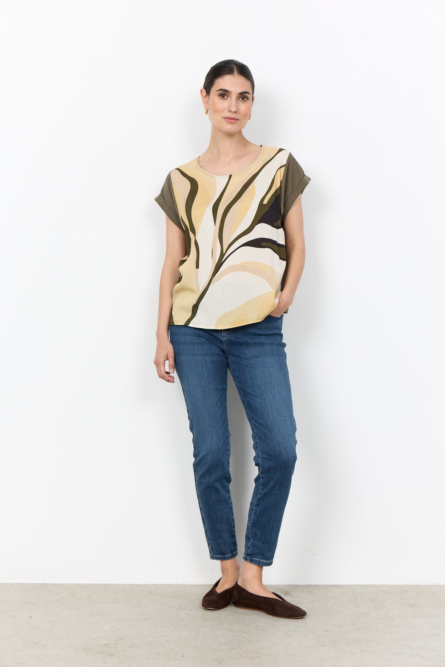 Soya Concept - GAIL 2 - Cap sleeve abstract top