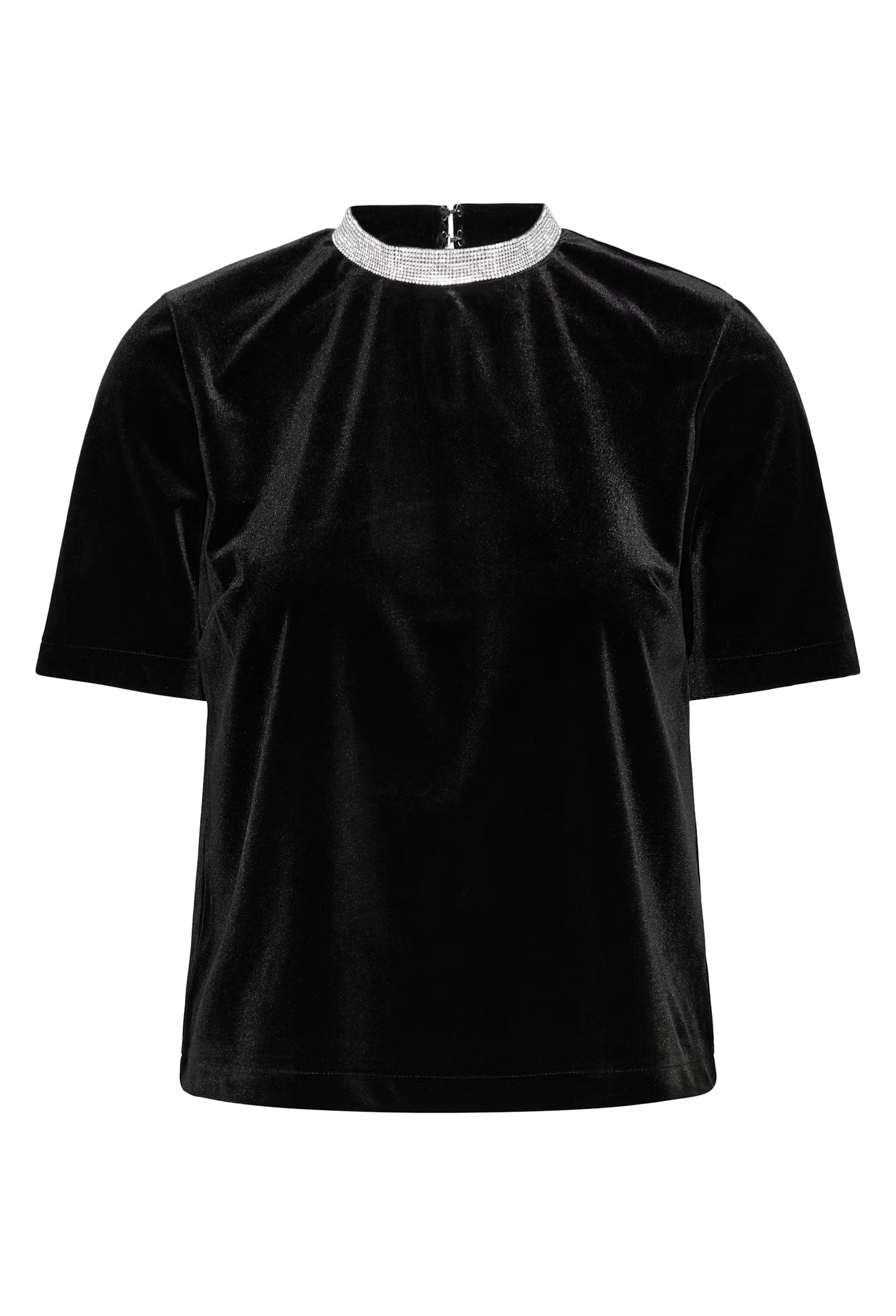 B.Young - PERLINA SS - Velvet and diamanté top