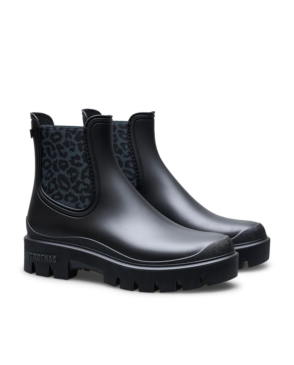 VERBENAS Footwear - MAE - Leopard detail rain boot