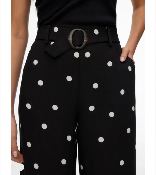 Vero Moda - JOAN - Polka dot high waist trousers