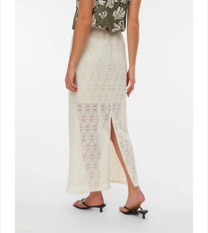 Vero Moda - MAYA - Crochet ankle skirt