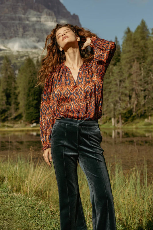 Traffic People - TRUCE - Printed aztec blouse