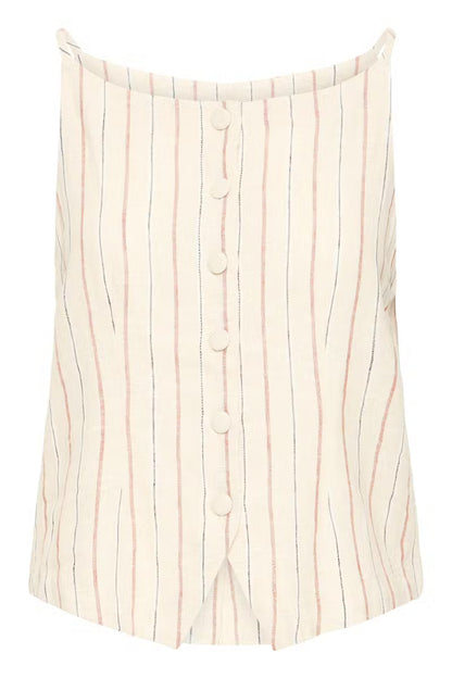 ICHI - LINNO WA2 - Pinstripe linen waistcoat