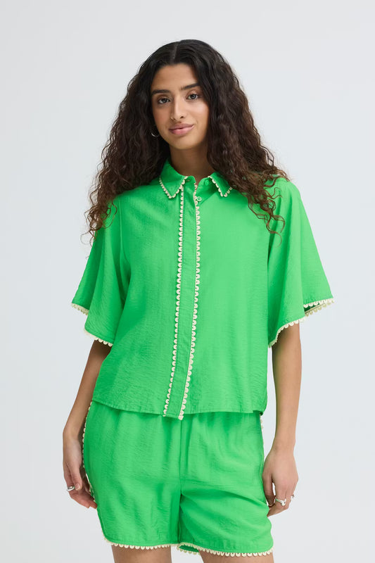 ICHI - LENI - Scalloped edge shirt