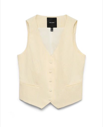 Vero Moda - PIRA - Lemon Pinstripe waistcoat