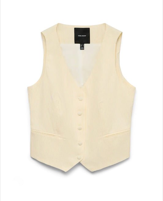 Vero Moda - PIRA - Lemon Pinstripe waistcoat