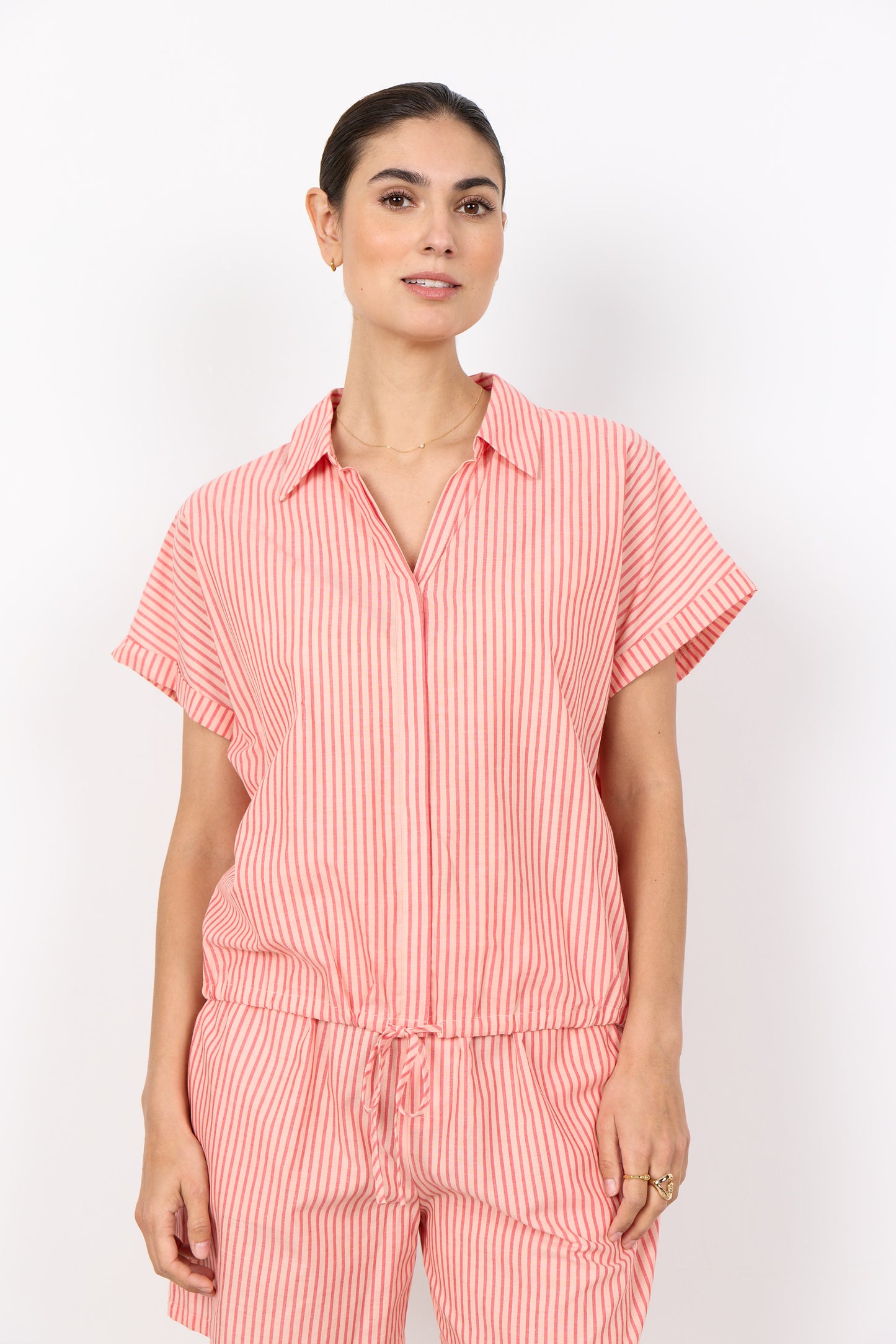 Soya Concept - FELICE 2 - Stripe drawsting tie shirt