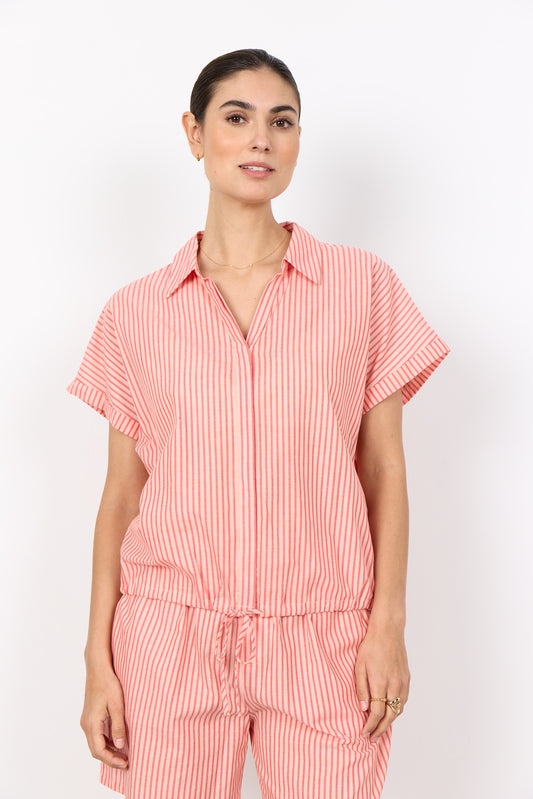 Soya Concept - FELICE 2 - Stripe drawsting tie shirt