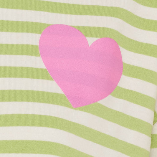 Marta - VILDA - Stripe heart detail long sleeve top