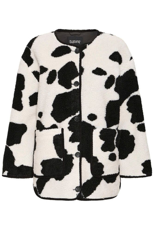 B.Young - COTATA - Shearling cow print jacket