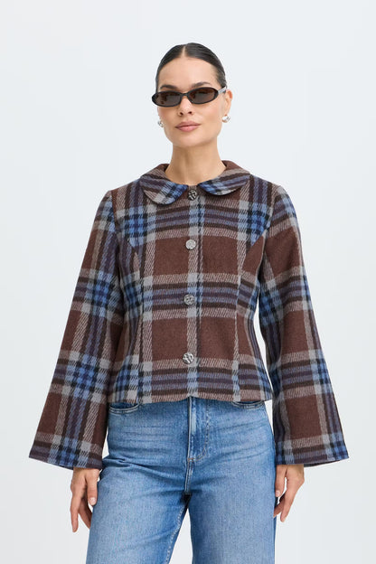 B.Young - BREE - Checked Wool blend jacket