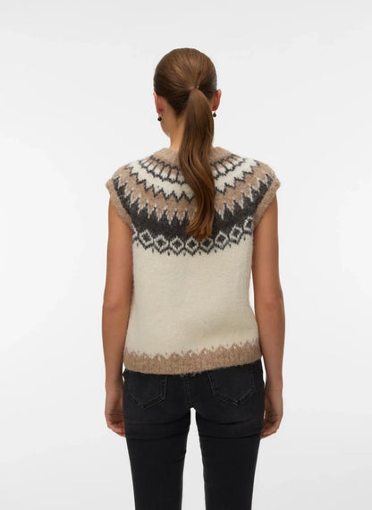 Vero Moda - ASPEN - Fairisle knitted tank