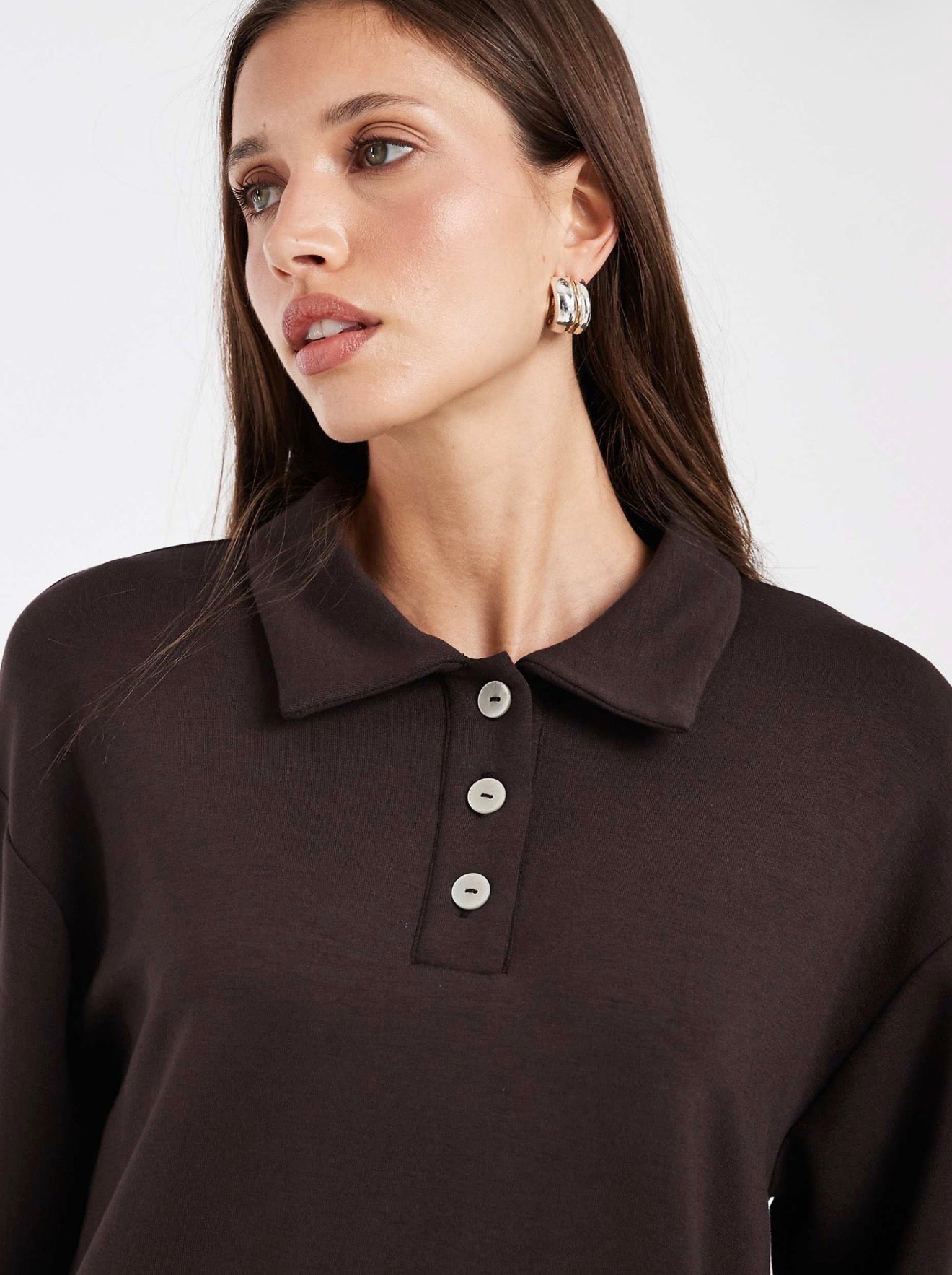 Vero Moda - HALI - Super soft polo sweat top