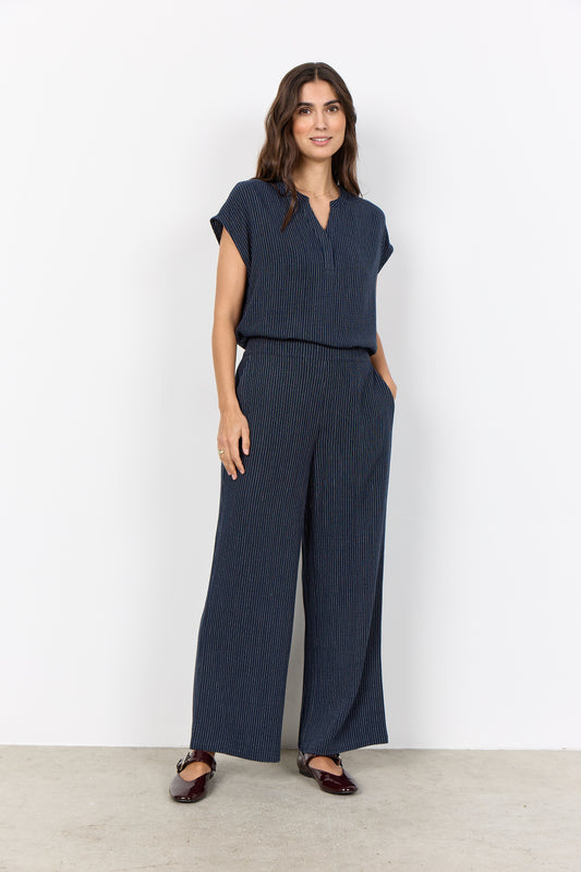 Soya Concept - CANNIE 1 - Pinstripe cap sleeve top