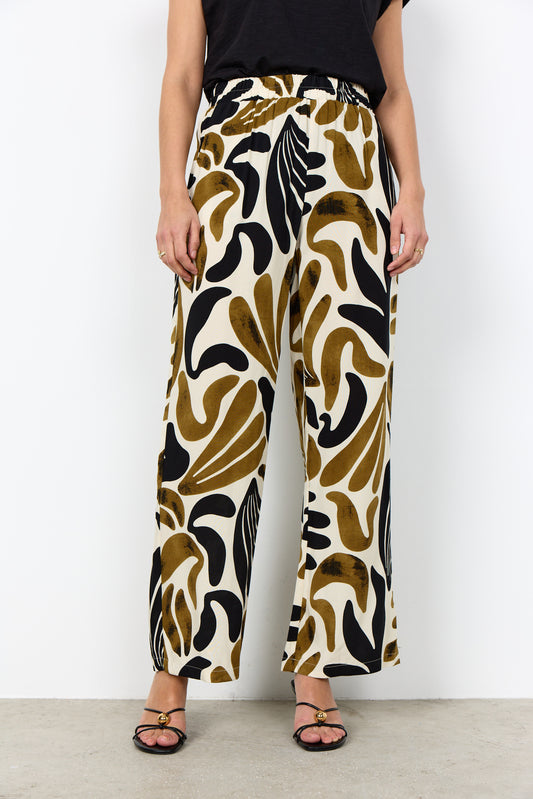 Soya Concept - FELDI 3 printed wide leg trousers