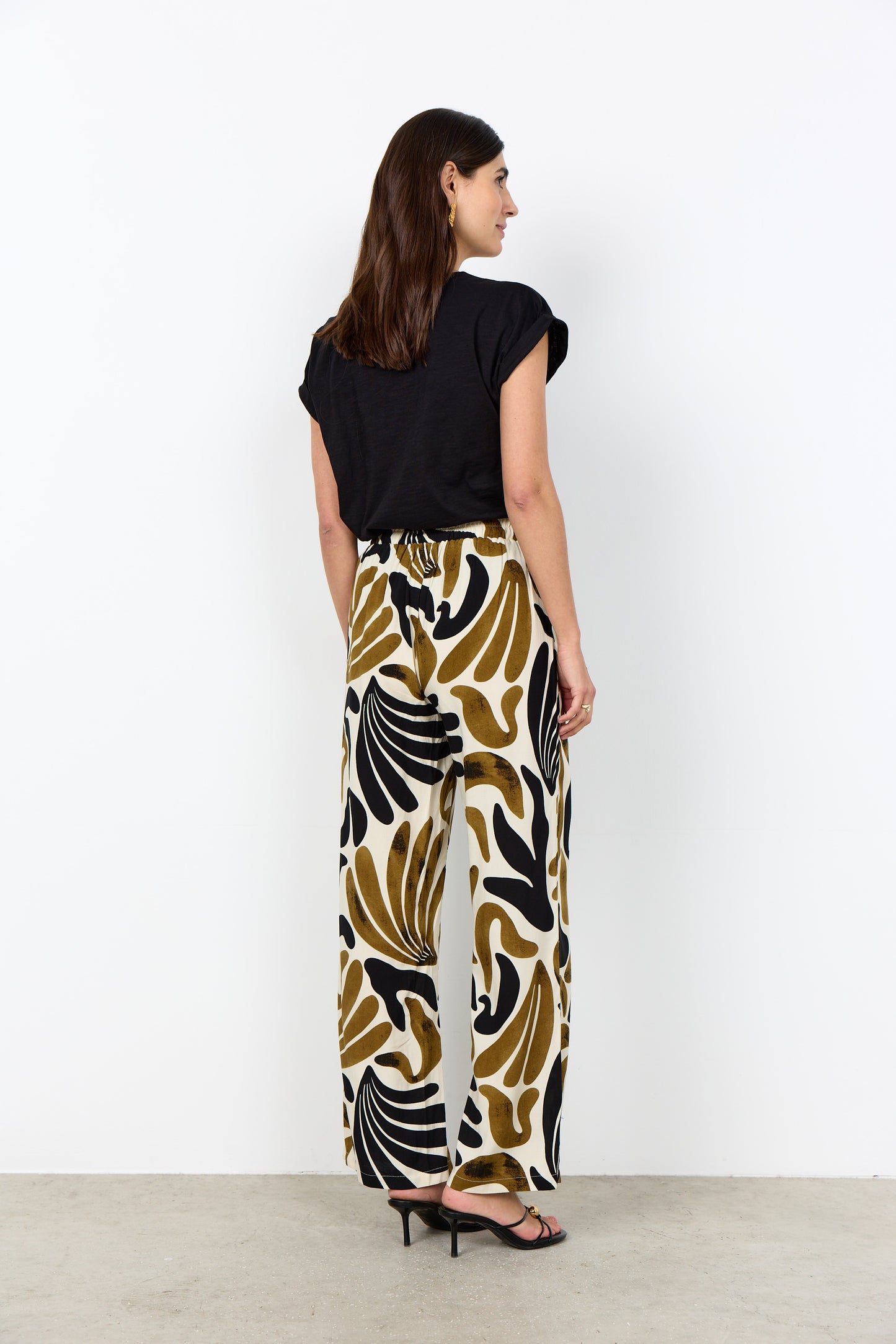 Soya Concept - FELDI 3 printed wide leg trousers