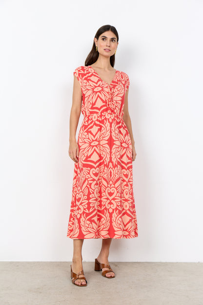 Soya Concept - FELONE 3 - Printed v.neck midi dress
