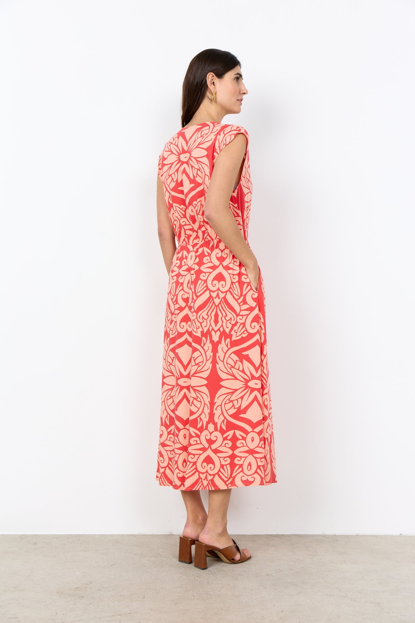 Soya Concept - FELONE 3 - Printed v.neck midi dress