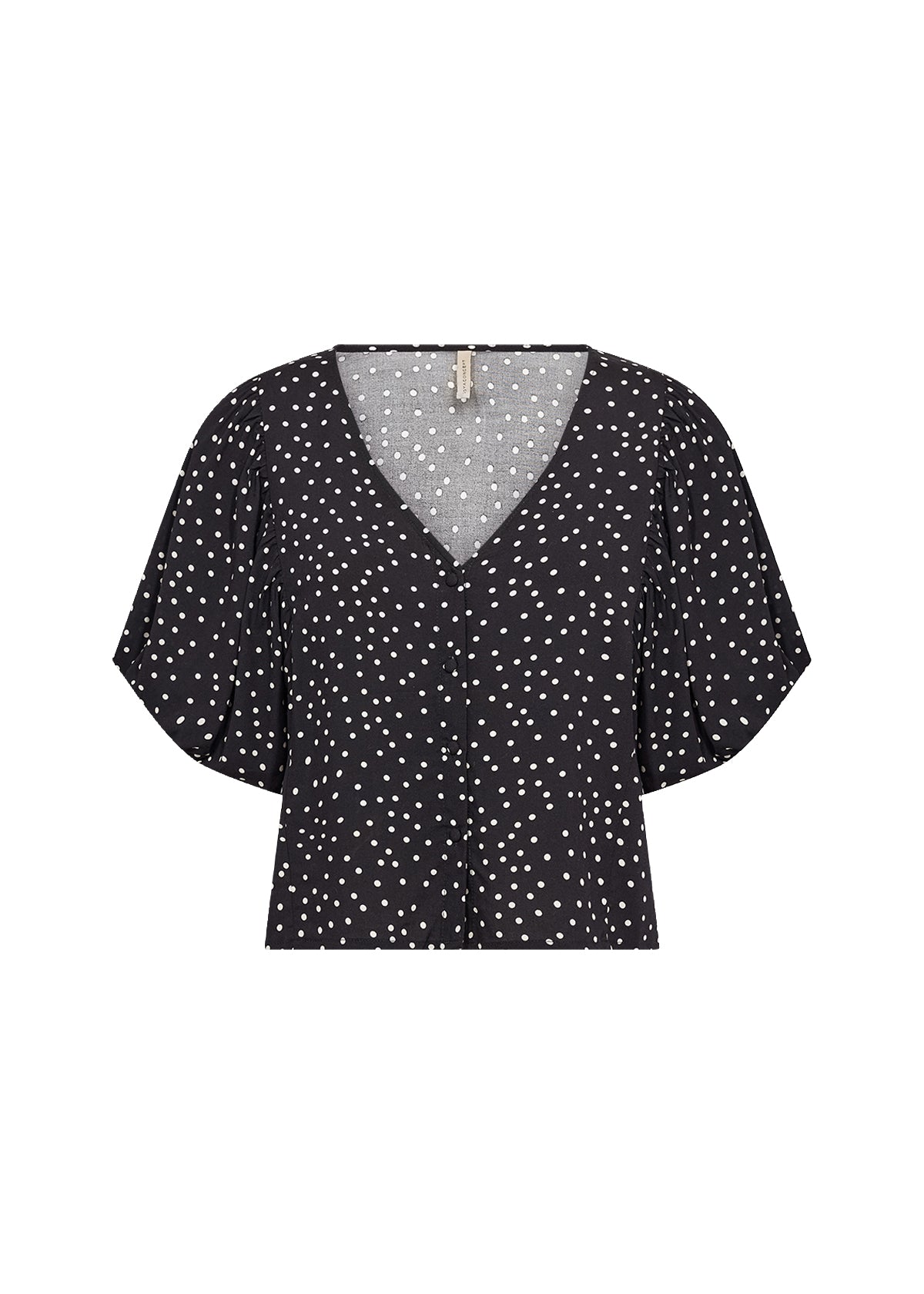 Soya Concept - GILDA 1 - Polka dot puff sleeve v.neck top