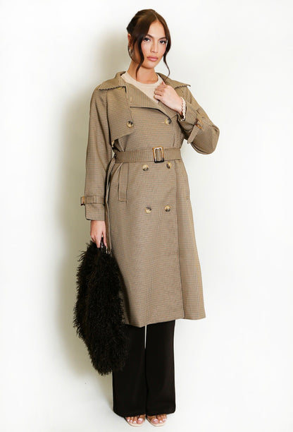 NICOLA - Checked trench coat