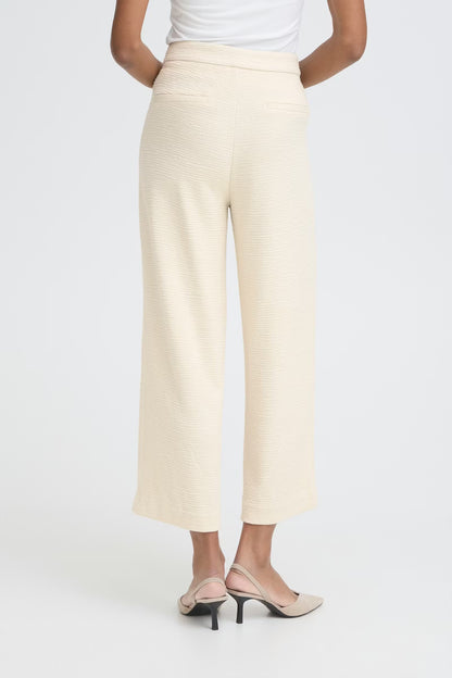 ICHI - KATE LUMINA - Textured ankle length trousers