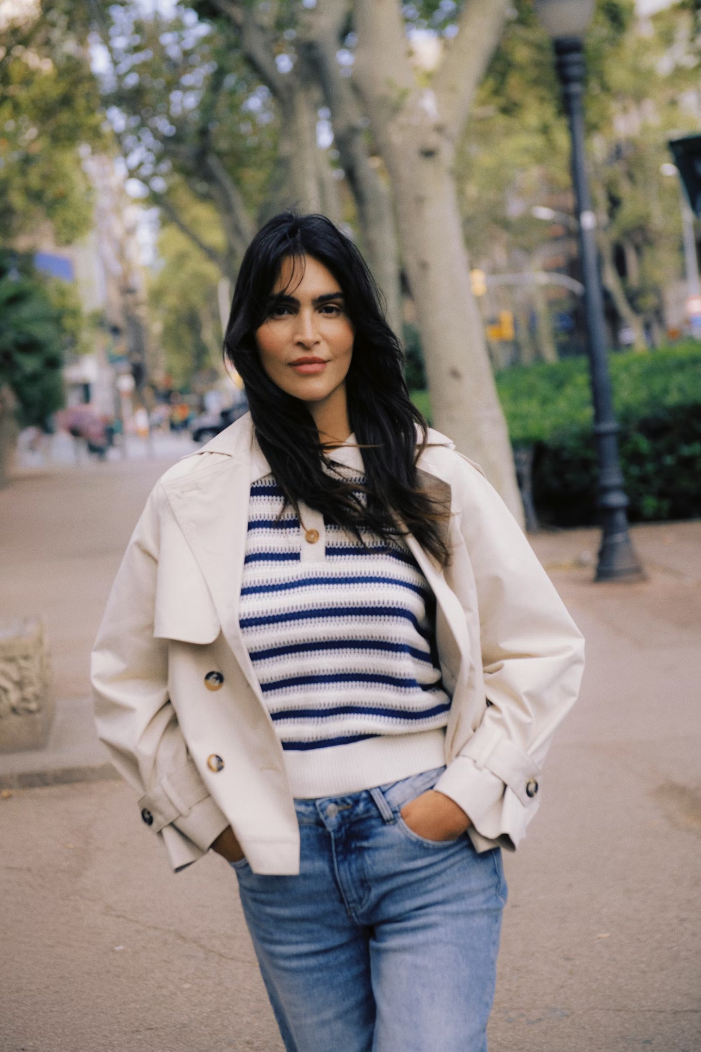 B.Young - MIKALA - Stripe short sleeve knit