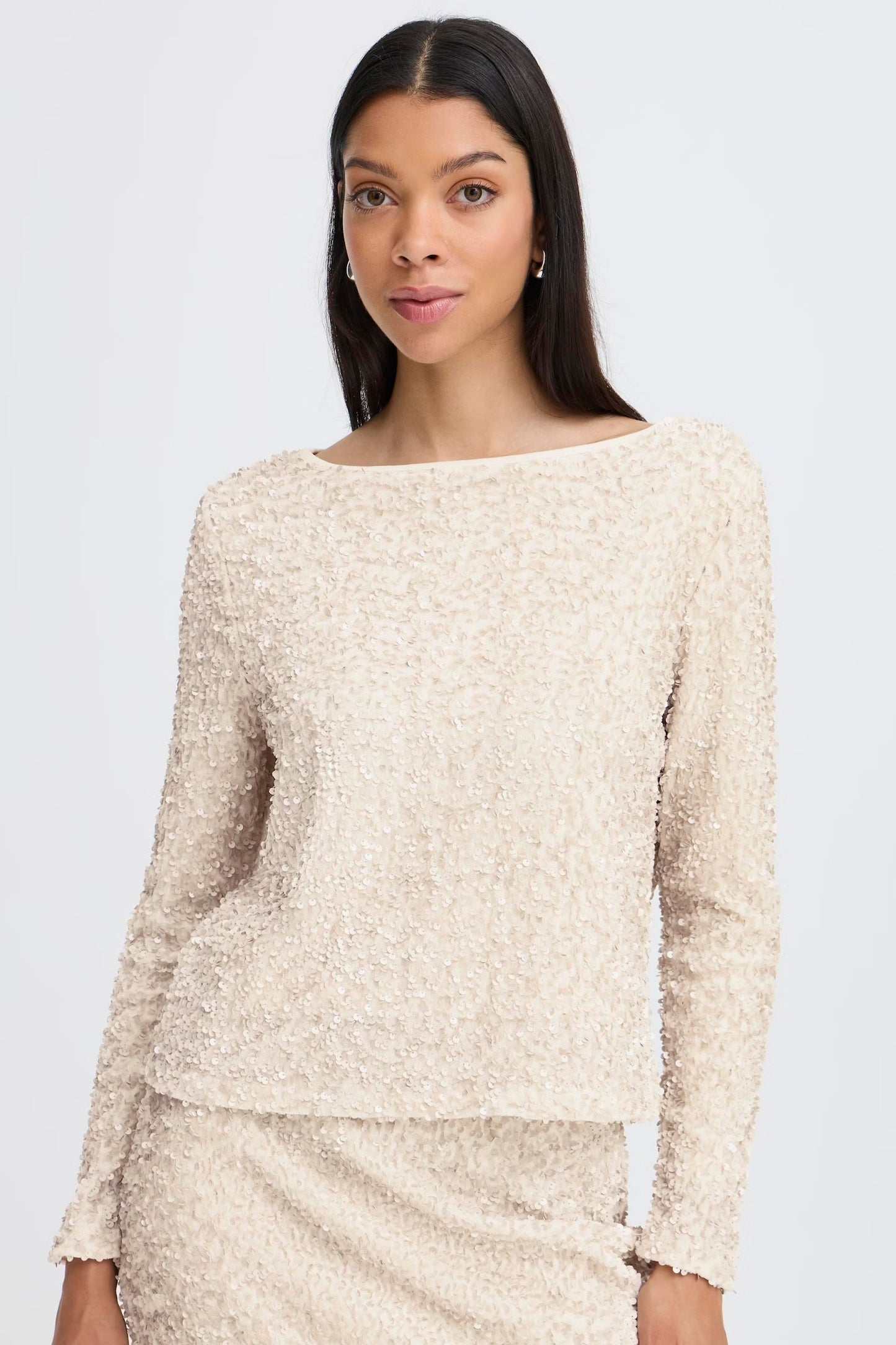 B.young - PARY - Long sleeve sequin top